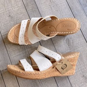 NWT Born Leather Wedge Slide 10
